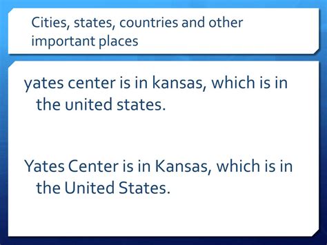 capitalization of city and states.